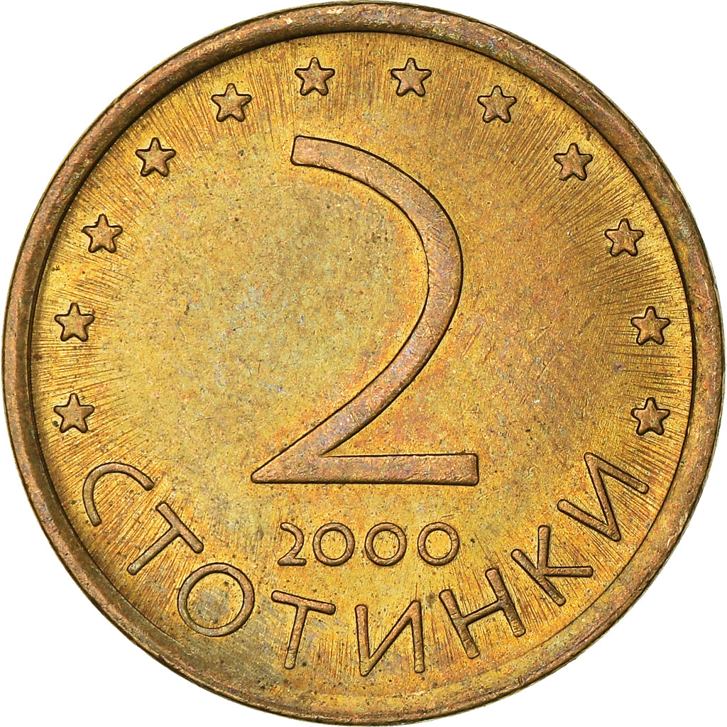 Moeda, Bulgária, 2 Stotinki, 2000