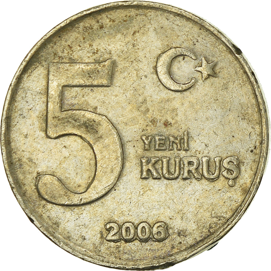 Moneta, Turchia, 5 New Kurus, 2006