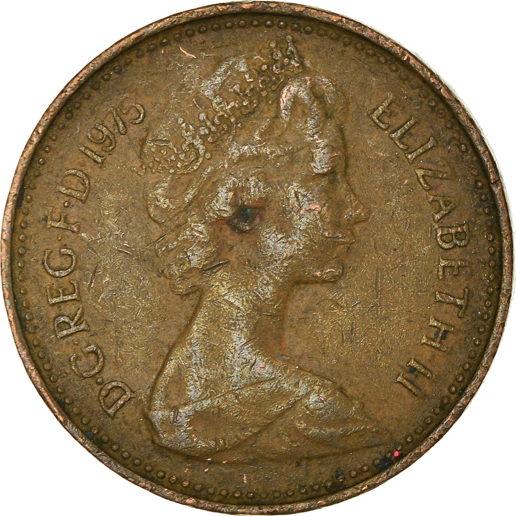 Coin, Great Britain, New Penny, 1975
