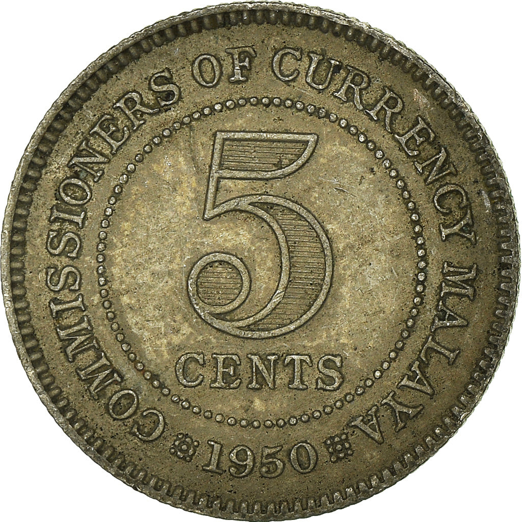 Coin, MALAYA, 10 Cents, 1950