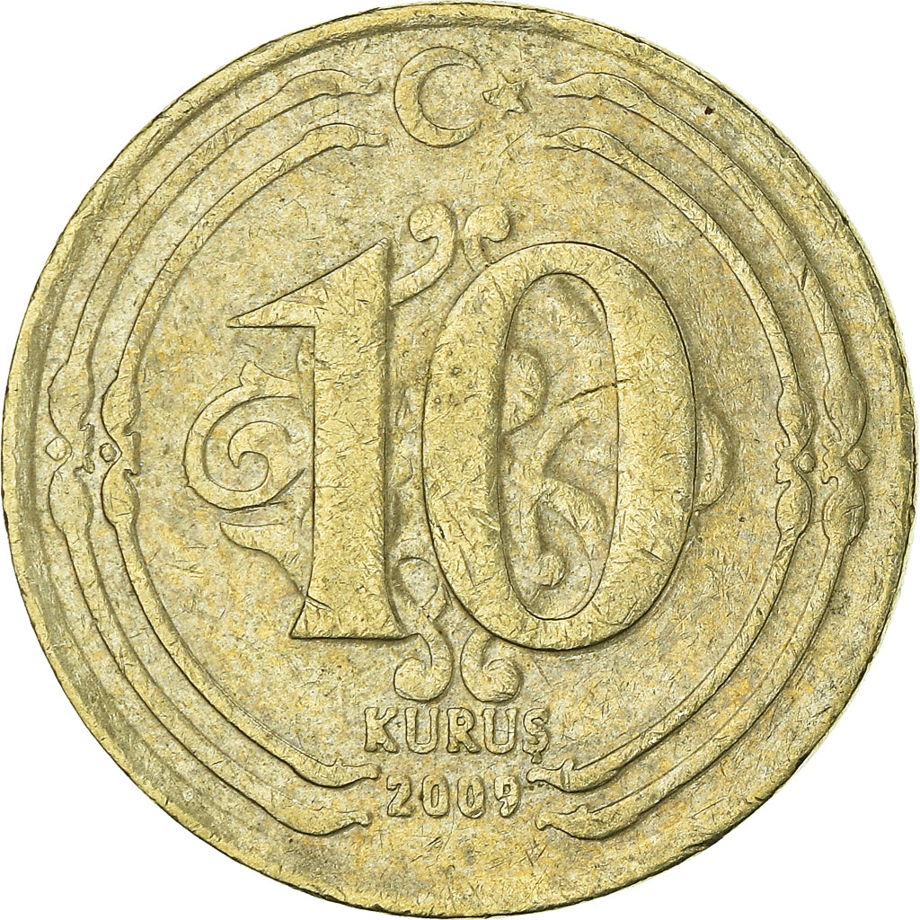 Moneta, Turchia, 10 Kurus, 2009