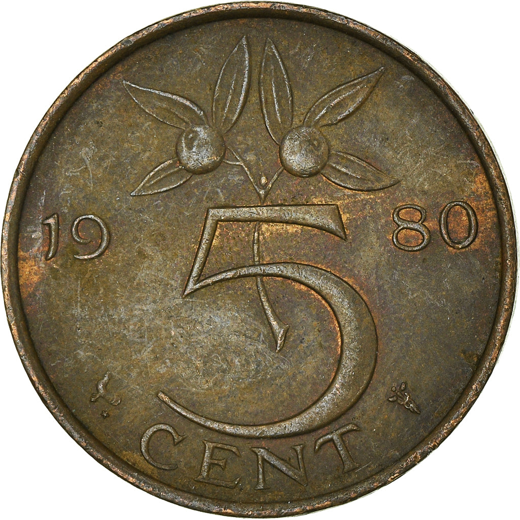 Münze, Niederlande, 5 Cents, 1980