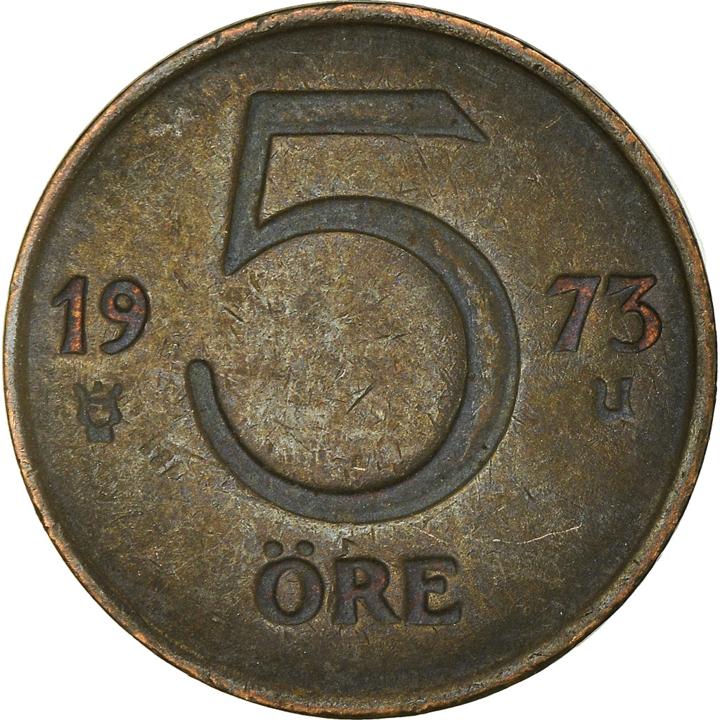 Moneta, Szwecja, 5 Öre, 1973