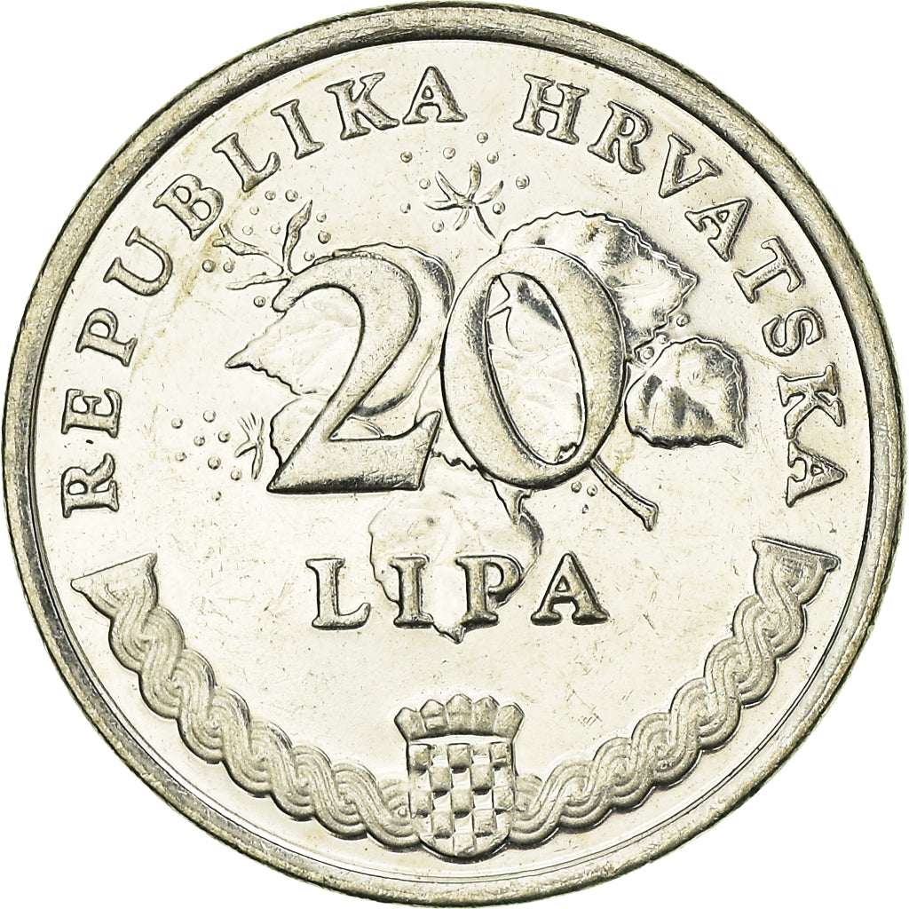 Moeda, Croácia, 20 Lipa, 2015