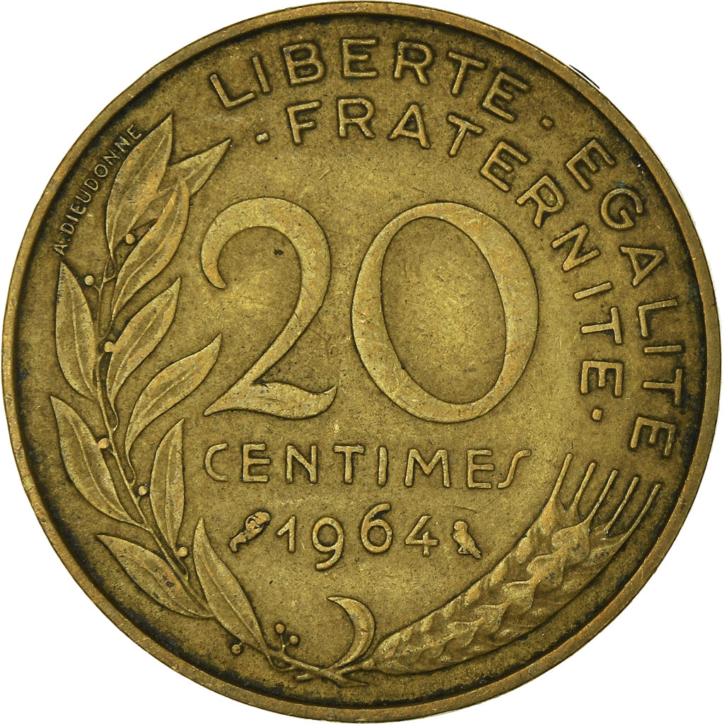 Münze, Frankreich, 20 Centimes, 1964