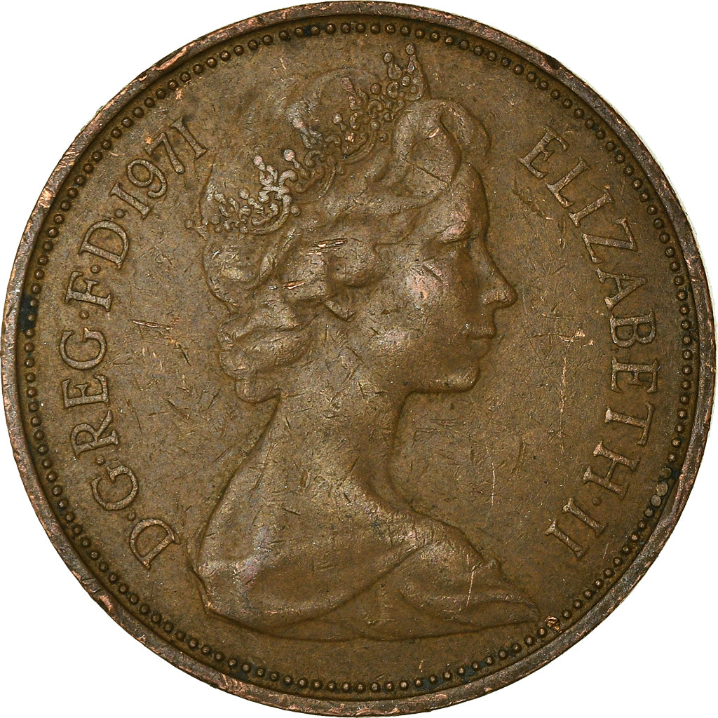 Moneta, Wielka Brytania, 2 New Pence, 1971