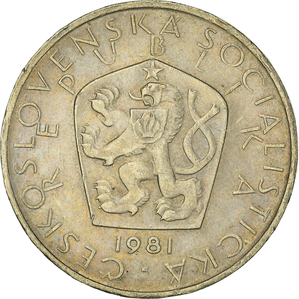 Moneda, Checoslovaquia, 5 Korun, 1981