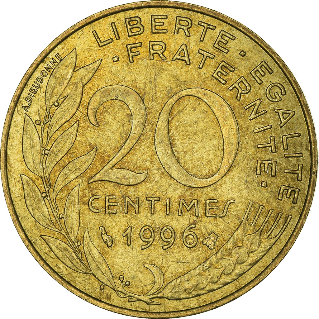Moneta, Francia, 20 Centimes, 1996