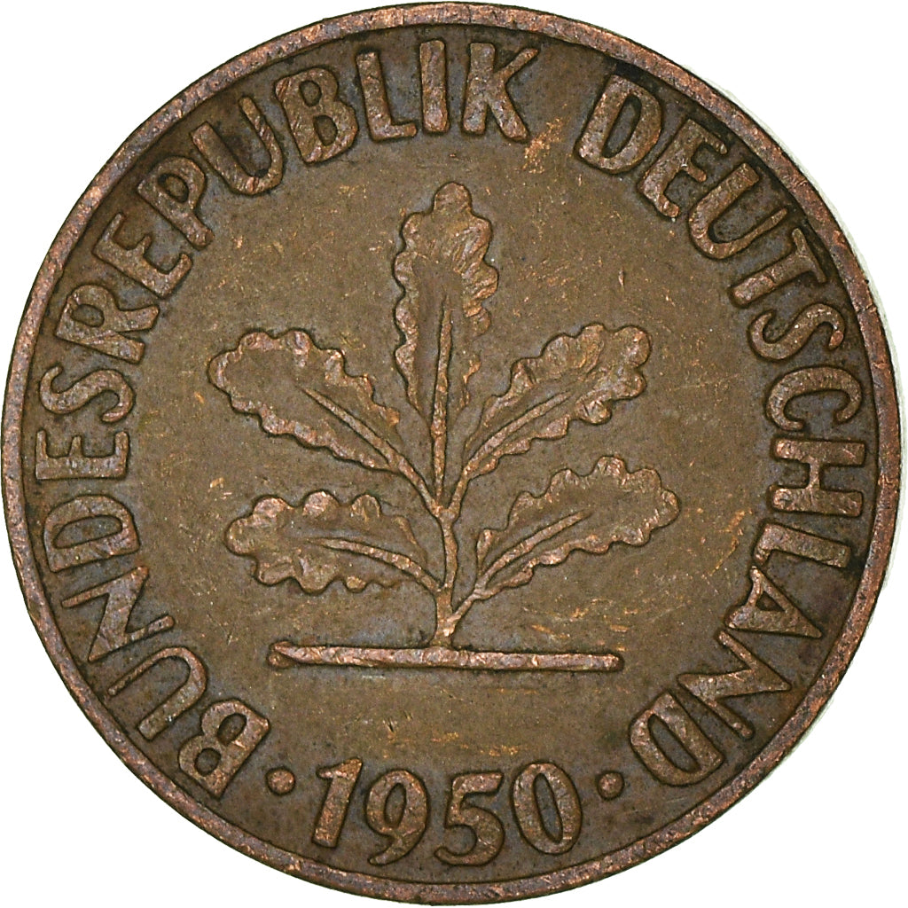Moneda, ALEMANIA - REPÚBLICA FEDERAL, Pfennig, 1950