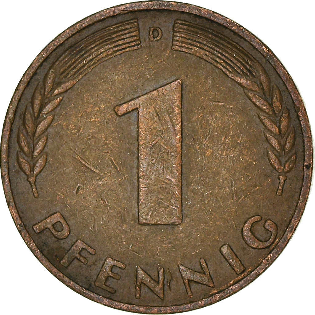 Moneda, ALEMANIA - REPÚBLICA FEDERAL, Pfennig, 1950