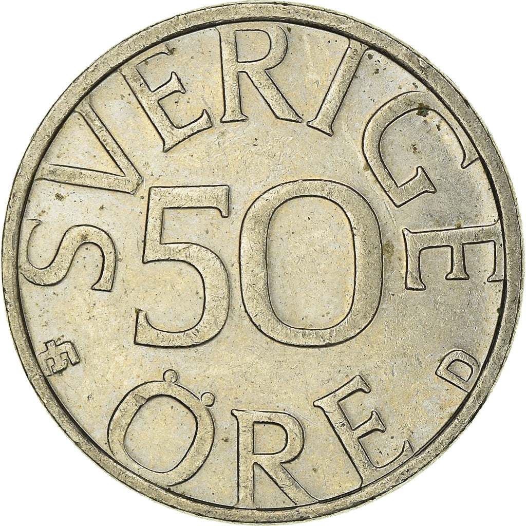 Moneda, Suecia, 50 Öre, 1990