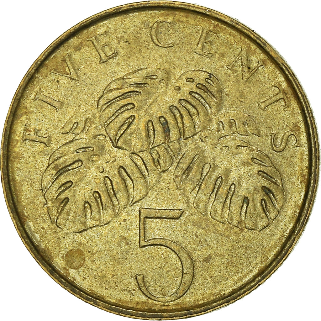 Coin, Singapore, 5 Cents, 2000