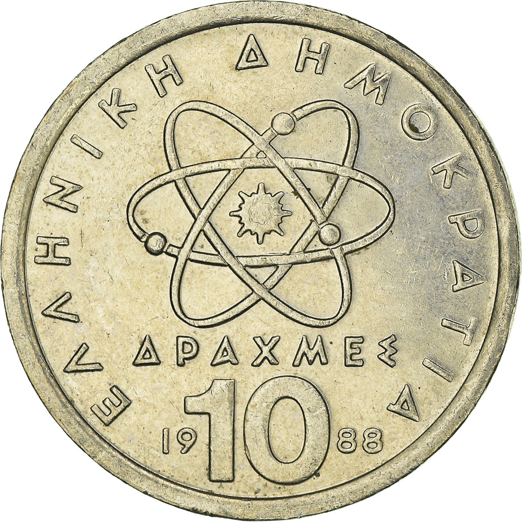 Monnaie, Grèce, 10 Drachmes, 1988