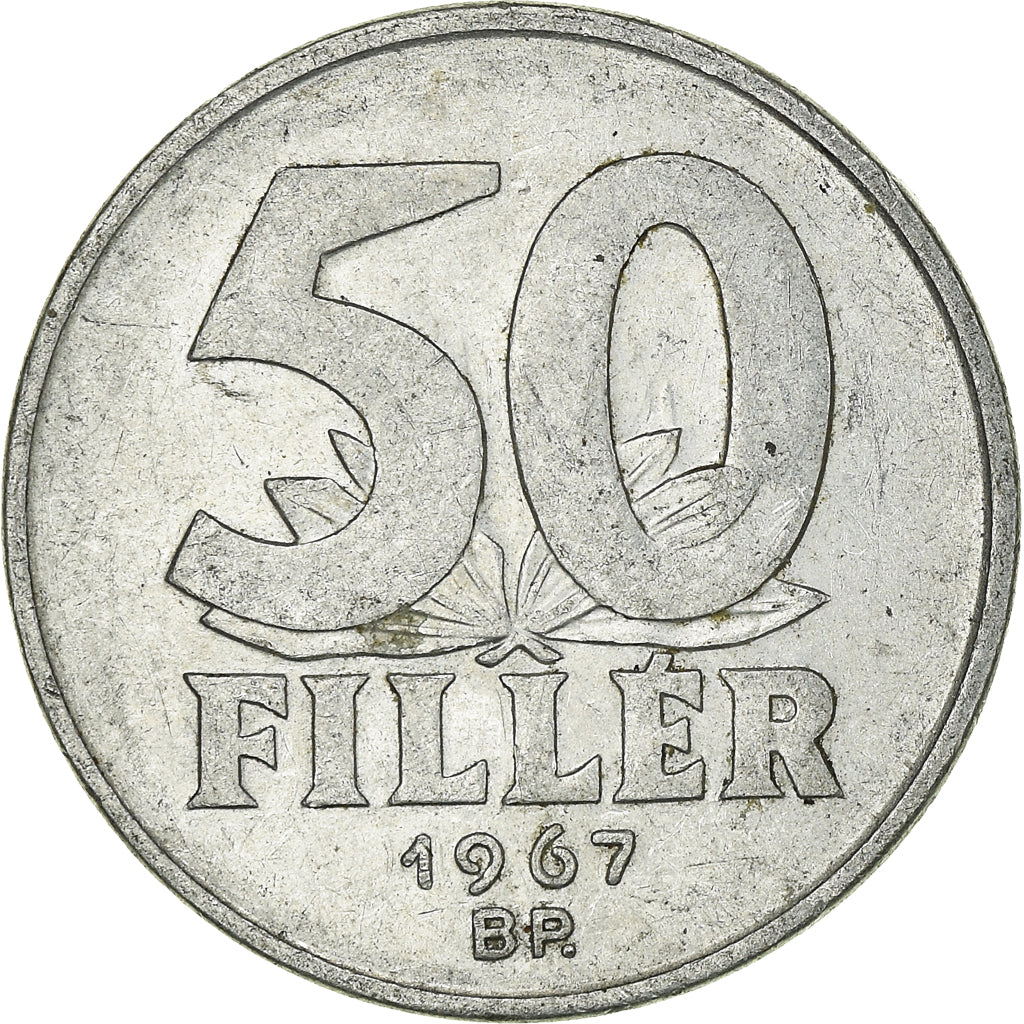 Moeda, Hungria, 50 Fillér, 1967