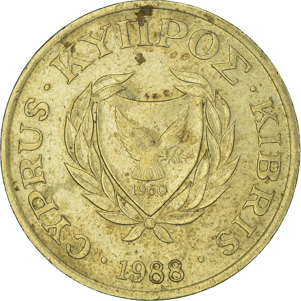 Munten, Cyprus, 5 Cents, 1988