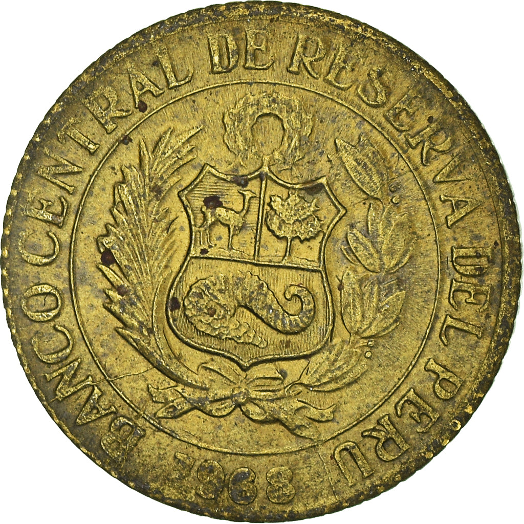 Moneta, Peru, 10 Centavos, 1968