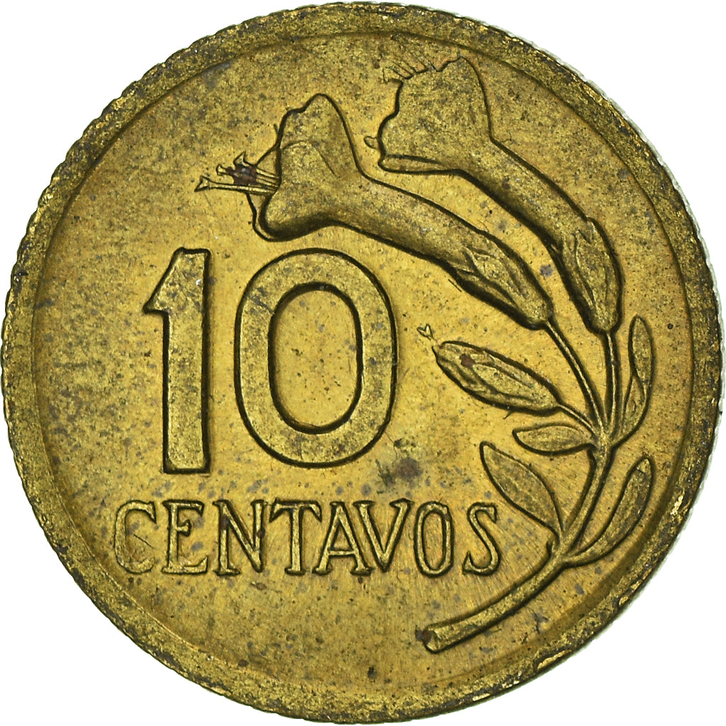 Moneta, Peru, 10 Centavos, 1968