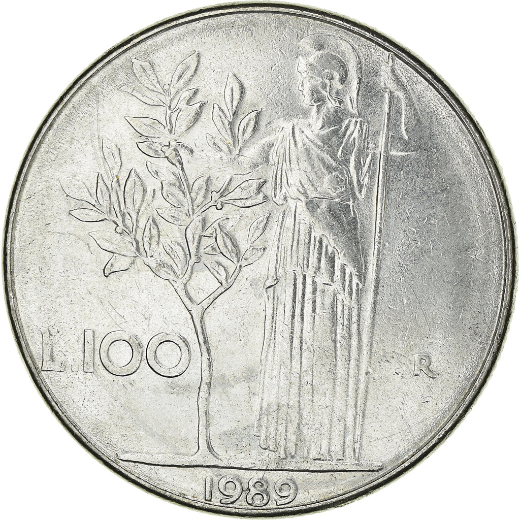 Moneda, Italia, 100 Lire, 1989