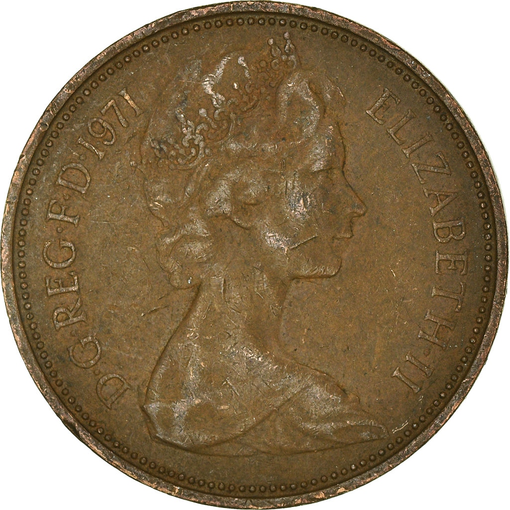 Moneda, Gran Bretaña, 2 New Pence, 1971