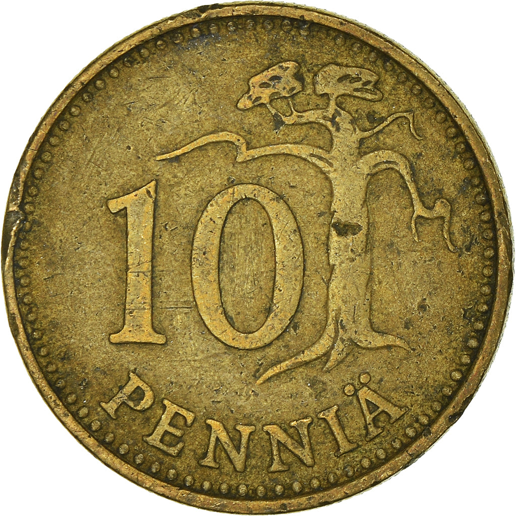 Moeda, Finlândia, 10 Pennia, 1963