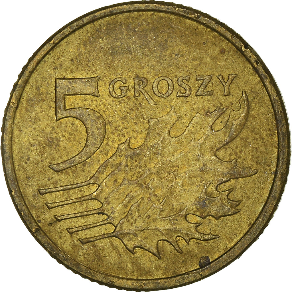 Moneta, Polonia, 5 Groszy, 2002