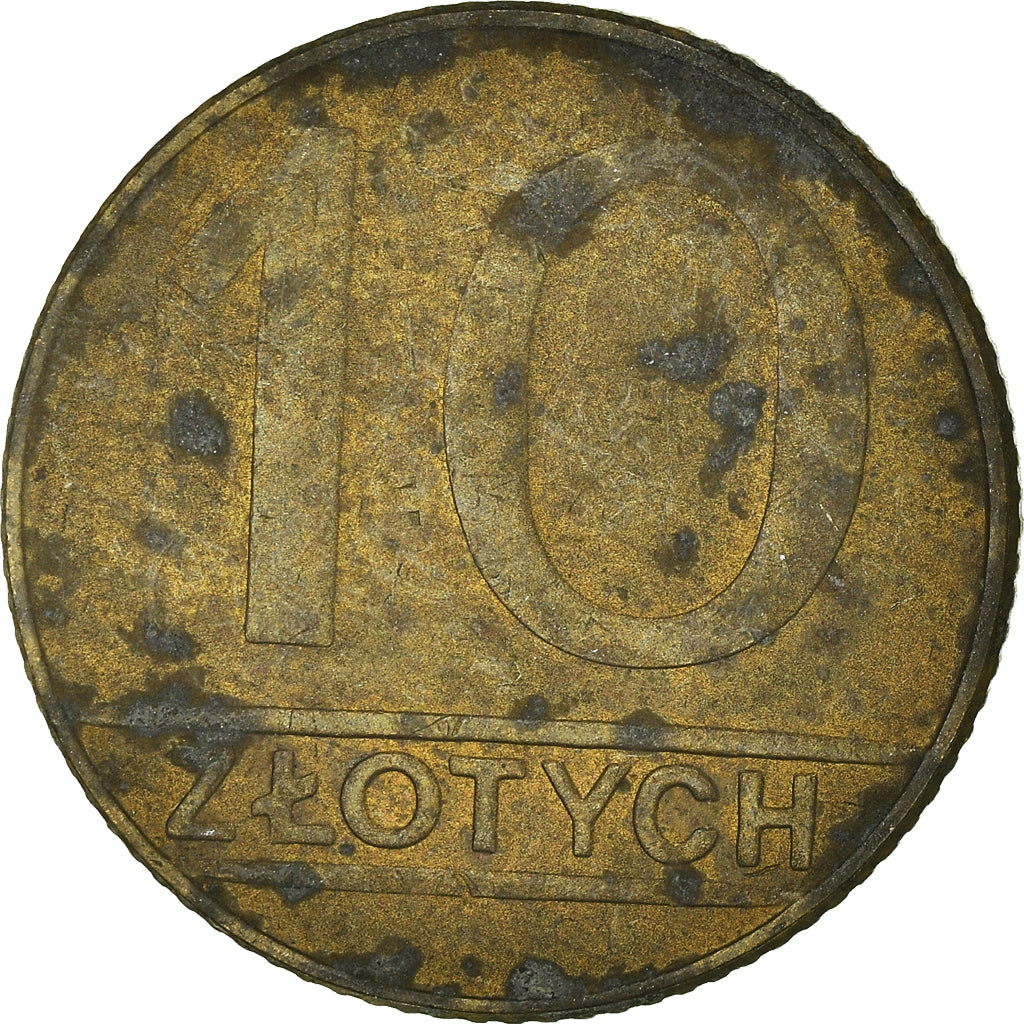 Moneta, Polonia, 10 Zlotych, 1989