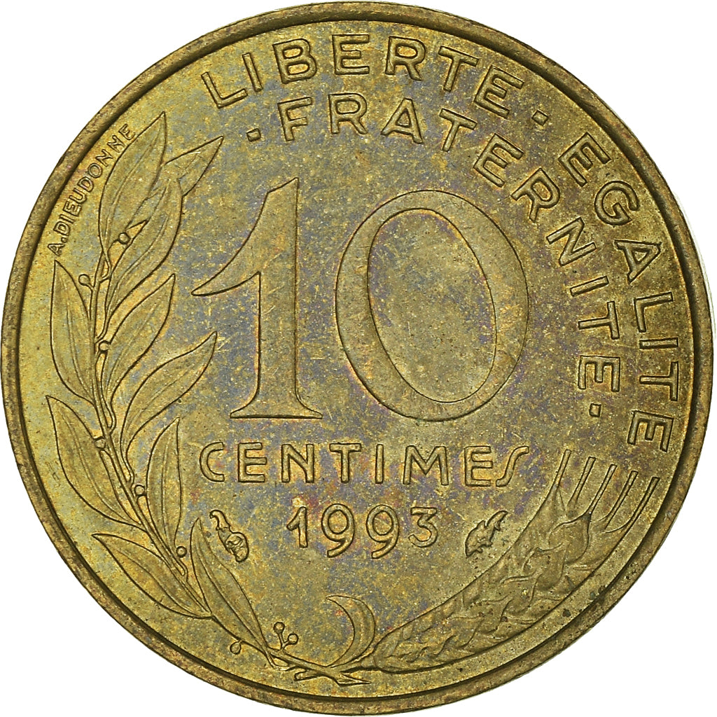 Moneta, Francja, 10 Centimes, 1993