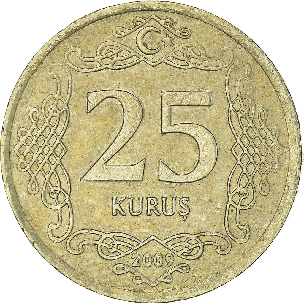 Moneta, Turchia, 25 Kurus, 2009