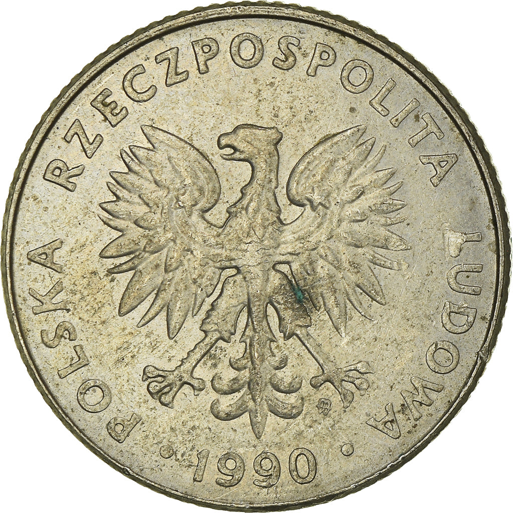 Moneta, Polonia, 20 Zlotych, 1990