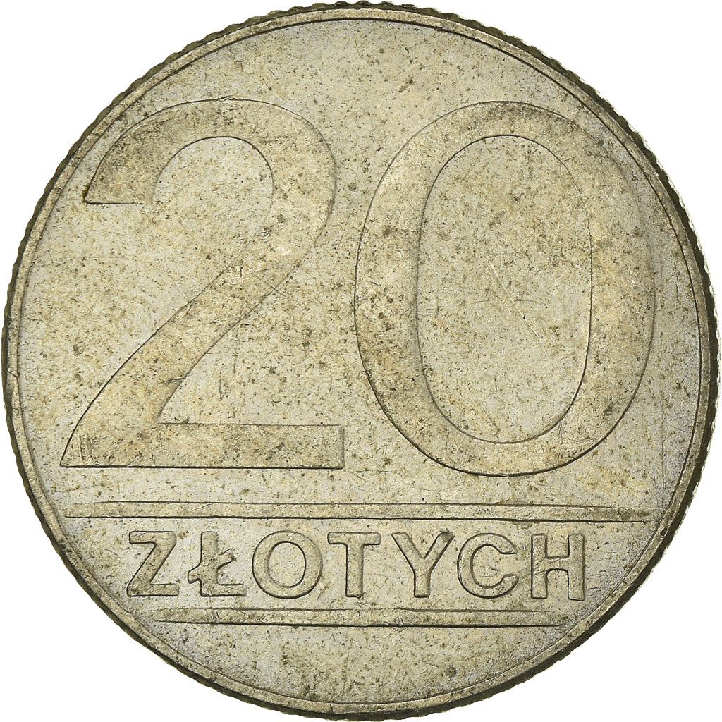 Moneta, Polonia, 20 Zlotych, 1990
