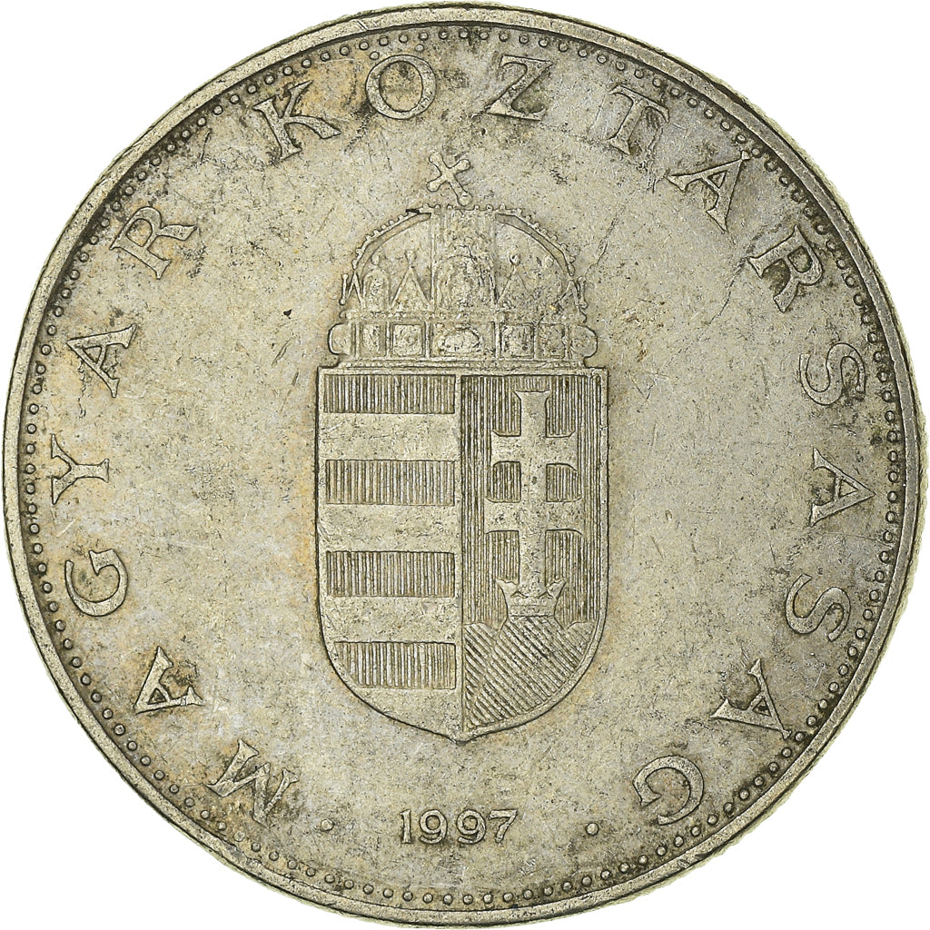 Moeda, Hungria, 10 Forint, 1997