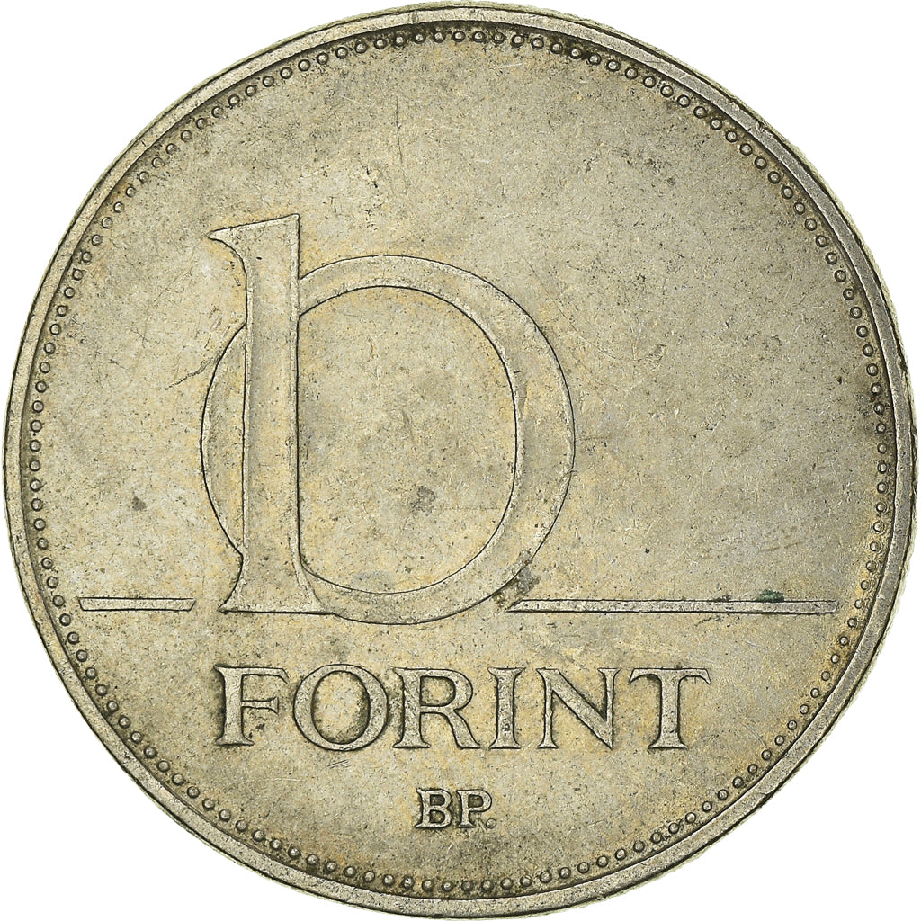 Moeda, Hungria, 10 Forint, 1997