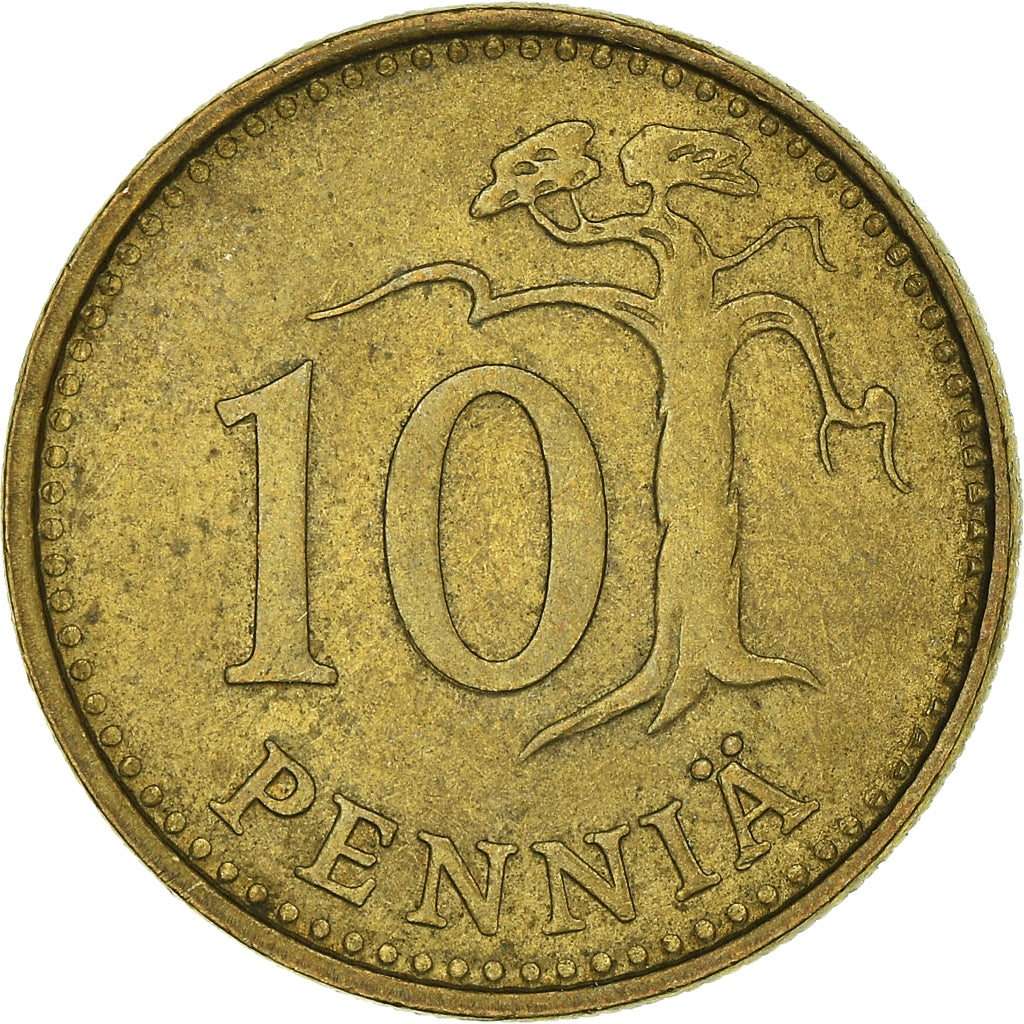 Moneta, Finlandia, 10 Pennia, 1981