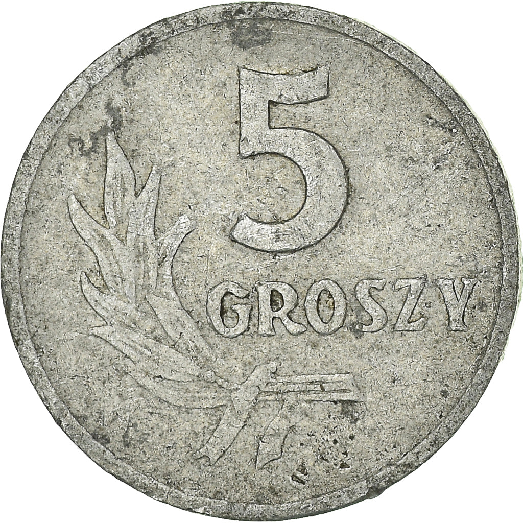 Moneta, Polonia, 5 Groszy, 1962