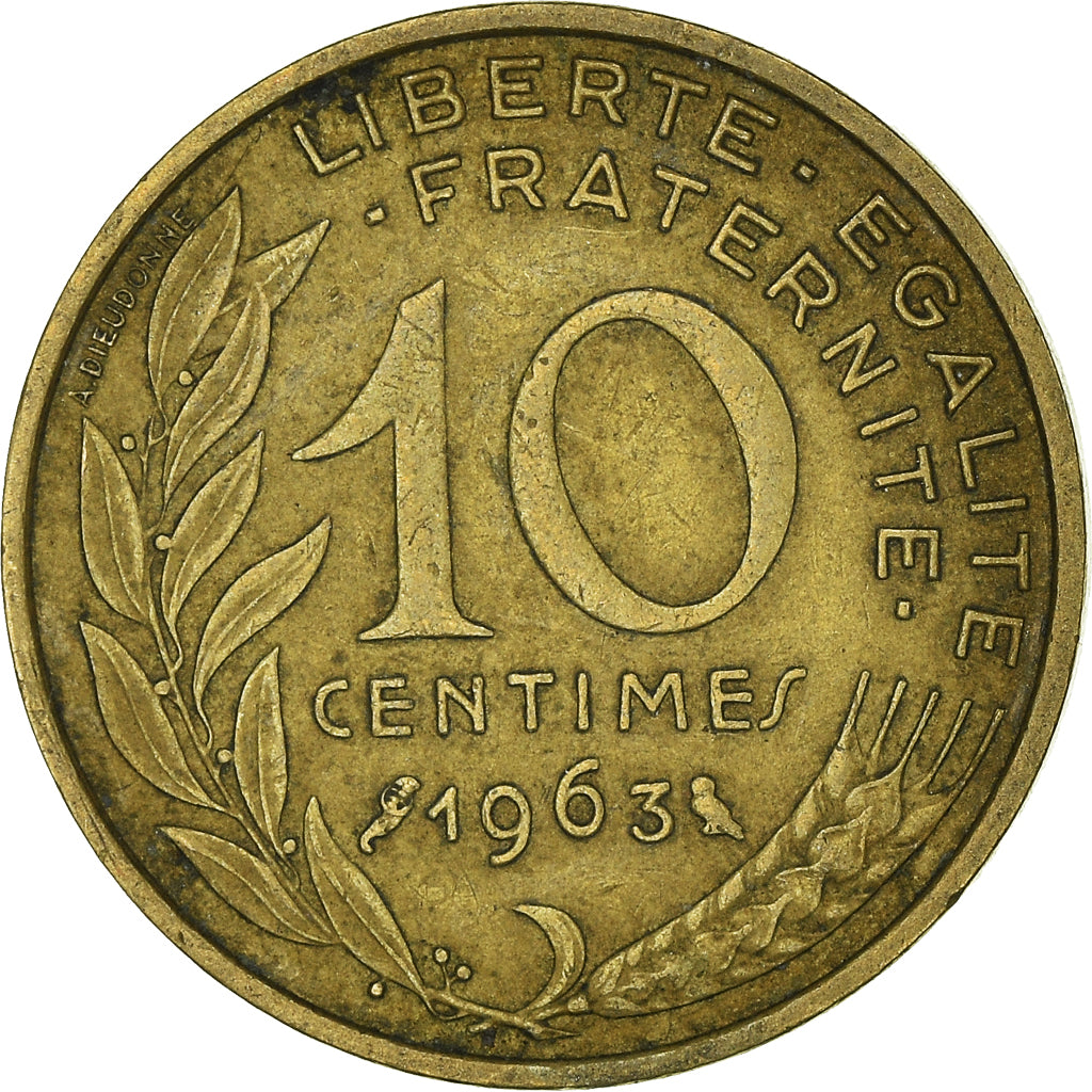 Coin, France, 10 Centimes, 1963