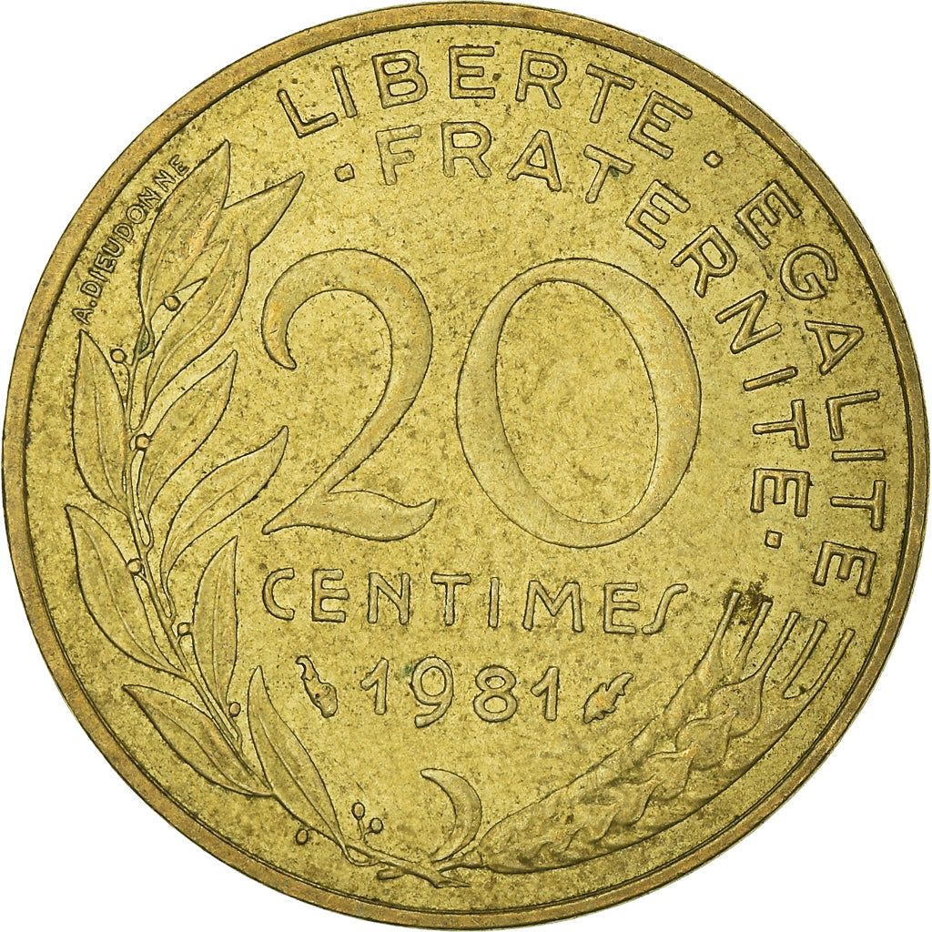 Moneta, Francia, 20 Centimes, 1981