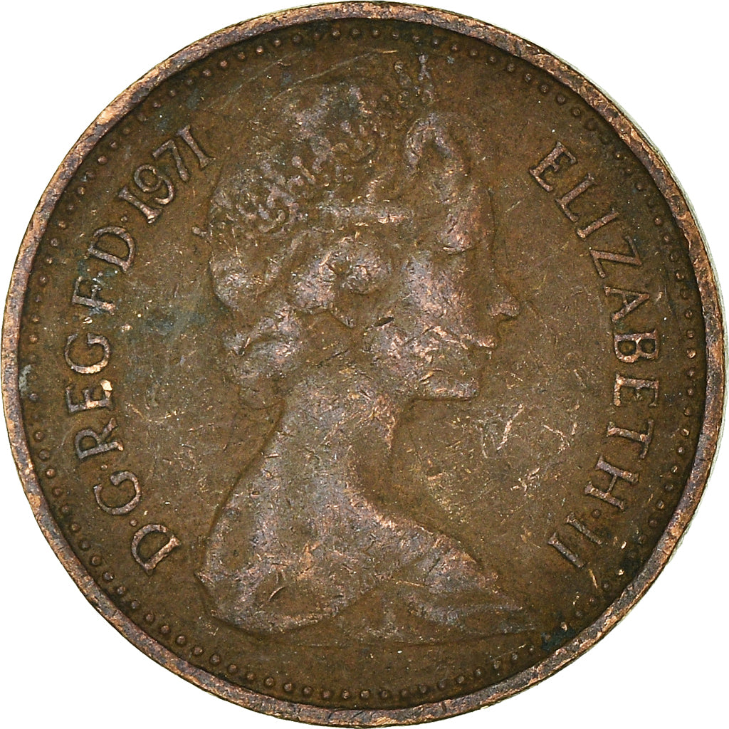Moneta, Wielka Brytania, 1/2 New Penny, 1971