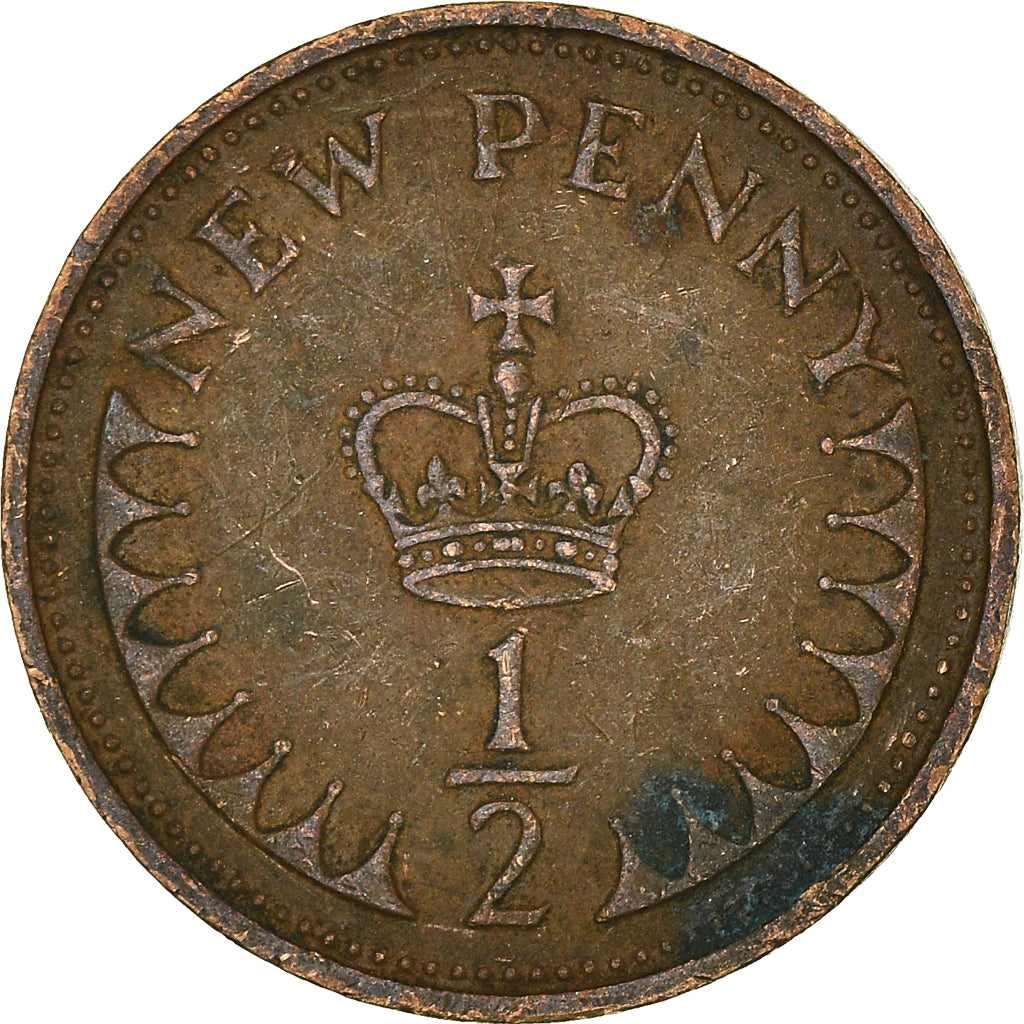Moneta, Wielka Brytania, 1/2 New Penny, 1971