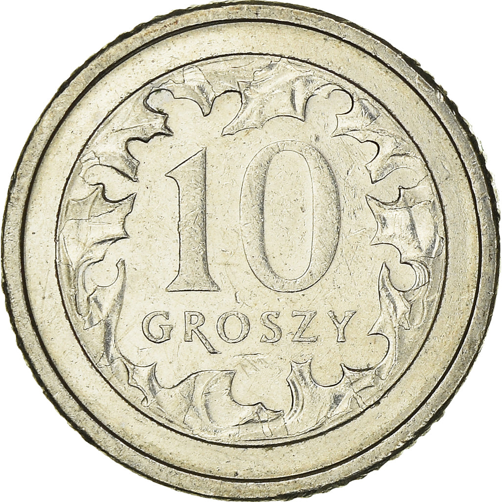 Moneta, Polonia, 10 Groszy, 2012