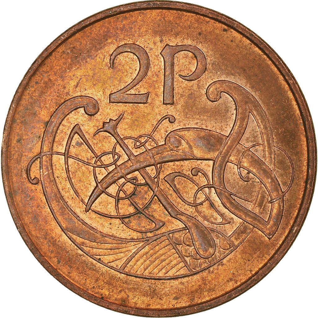 Münze, IRELAND REPUBLIC, 2 Pence, 1990