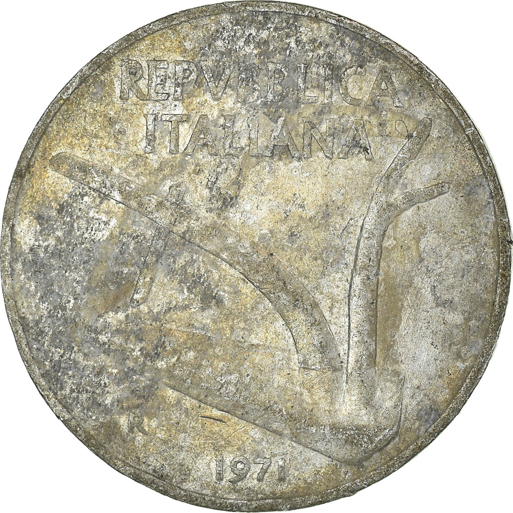 Münze, Italien, 10 Lire, 1971