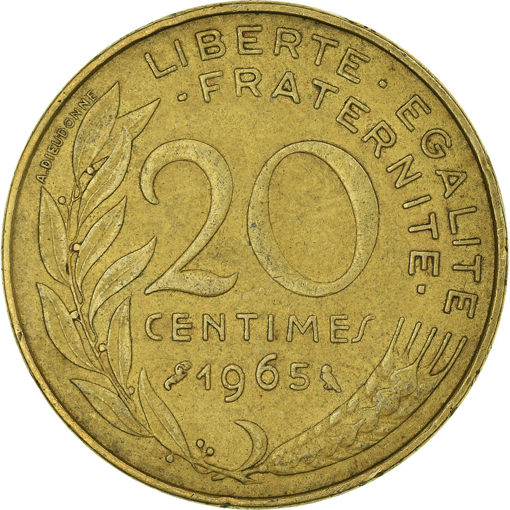 Moneta, Francia, 20 Centimes, 1965