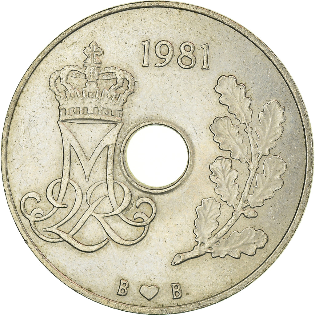 Moneta, Danimarca, 25 Öre, 1981