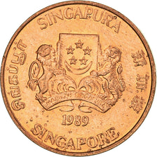 Coin, Singapore, Cent, 1989