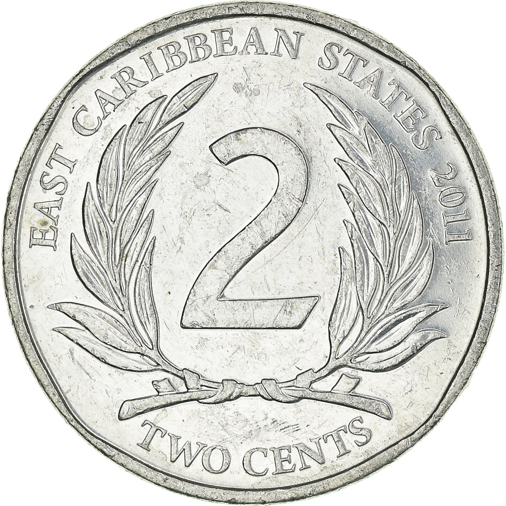 Moneta, Państwa Wschodnich Karaibów, 2 Cents, 2011