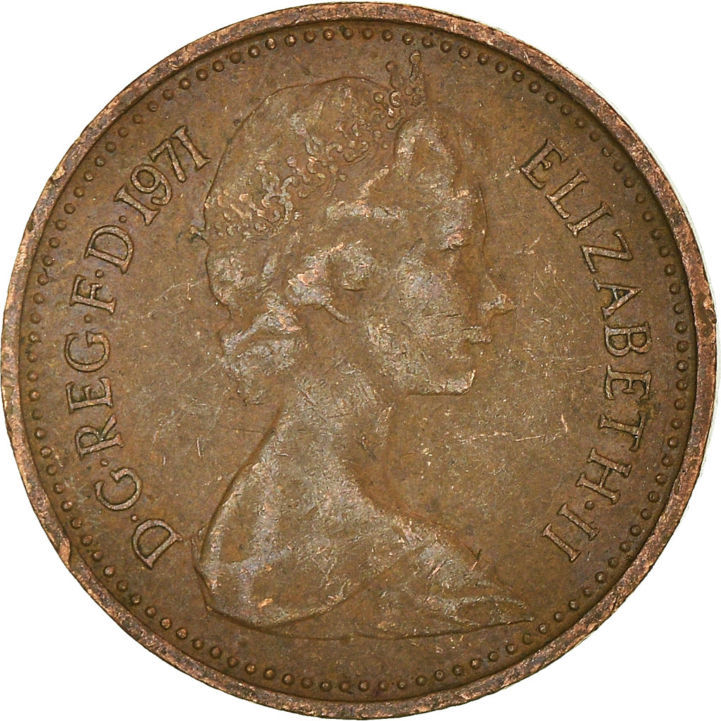 Moneta, Wielka Brytania, 1/2 New Penny, 1971