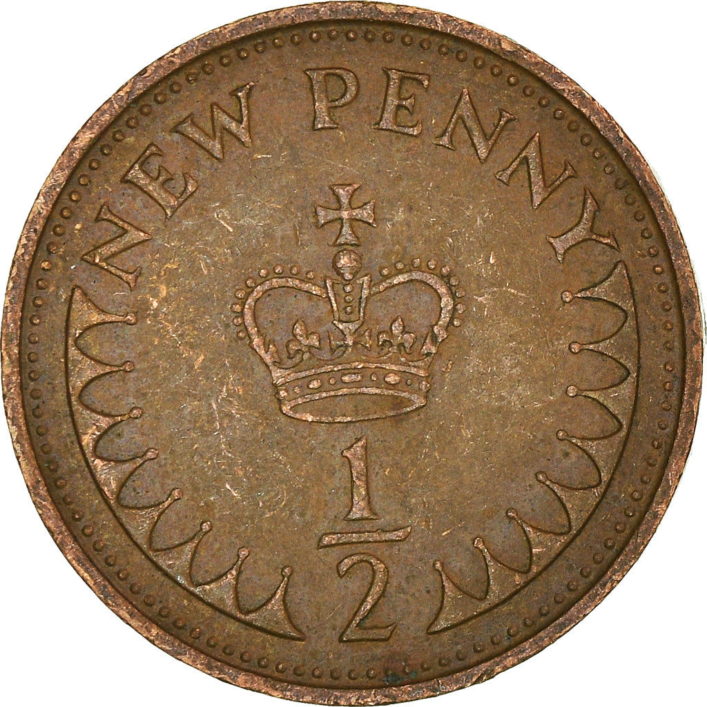 Moneta, Wielka Brytania, 1/2 New Penny, 1971