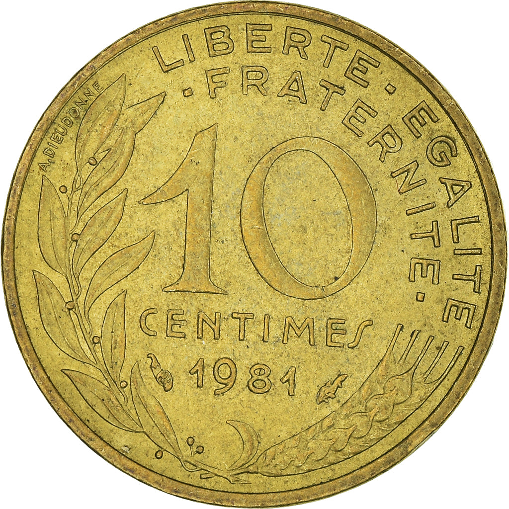 Moneta, Francia, 10 Centimes, 1981