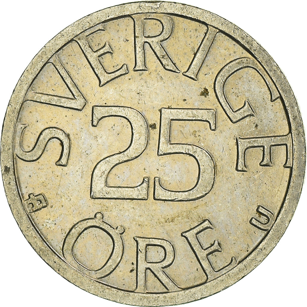 Monnaie, Suède, 25 Öre, 1977