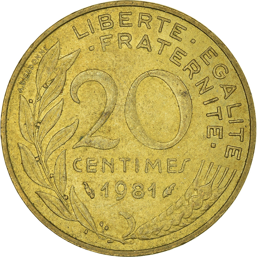 Münze, Frankreich, 20 Centimes, 1981